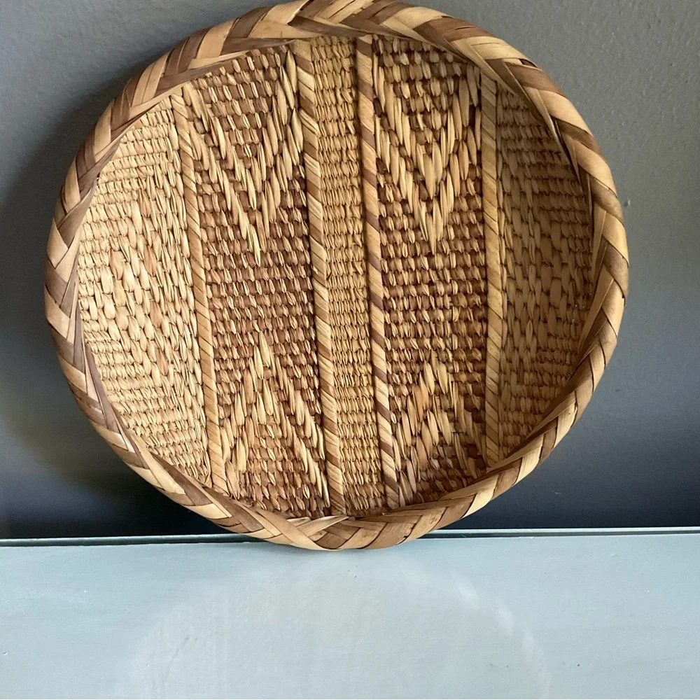 Boho Round Flat Basket